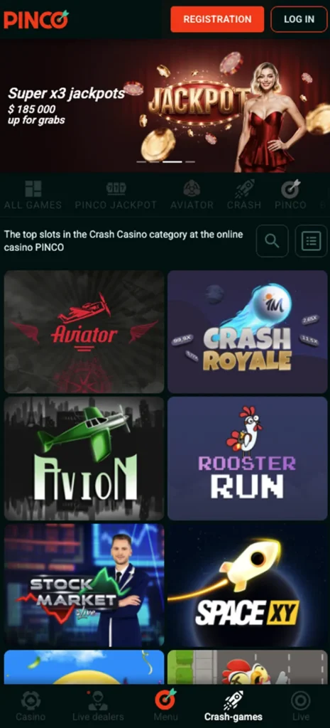 pinco mobile version browser